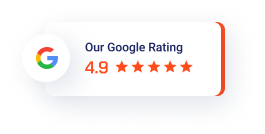 Our Google rating: 4.9 out of 5