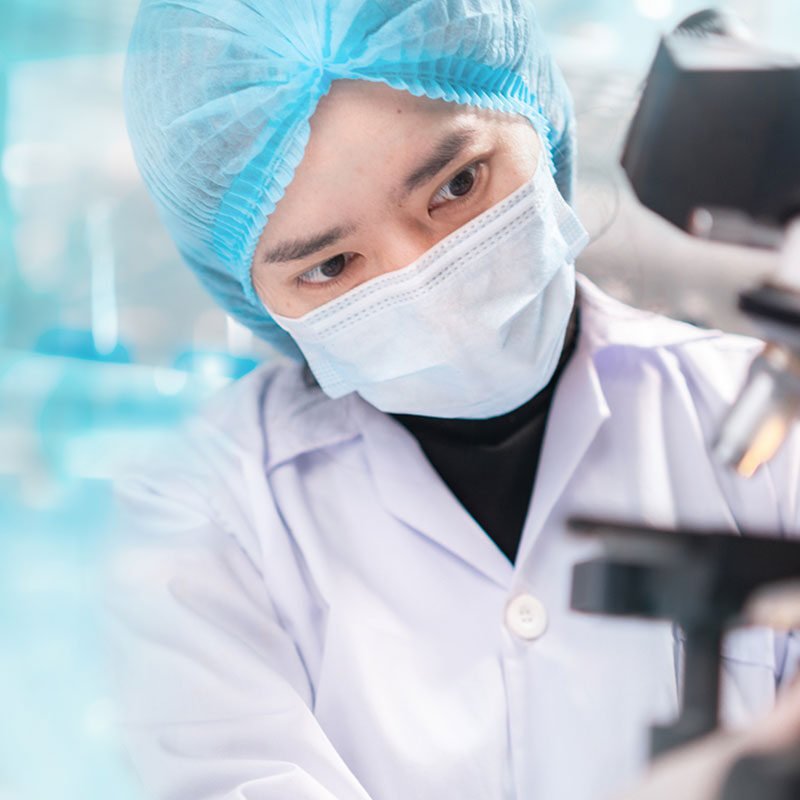 A Tridev Biosciences technician at work